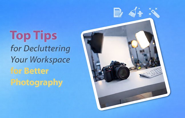 Declutter photography workspace