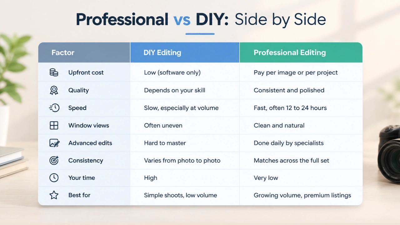 Professional vs DIY Side by Side