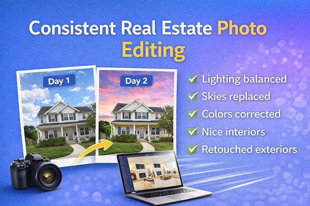 consistent real estate photo editing