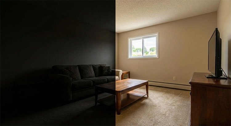 why real estate photos look dark