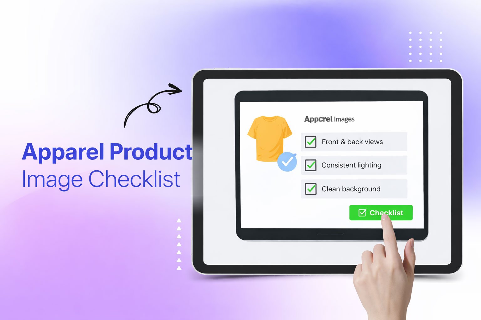 apparel product image checklist