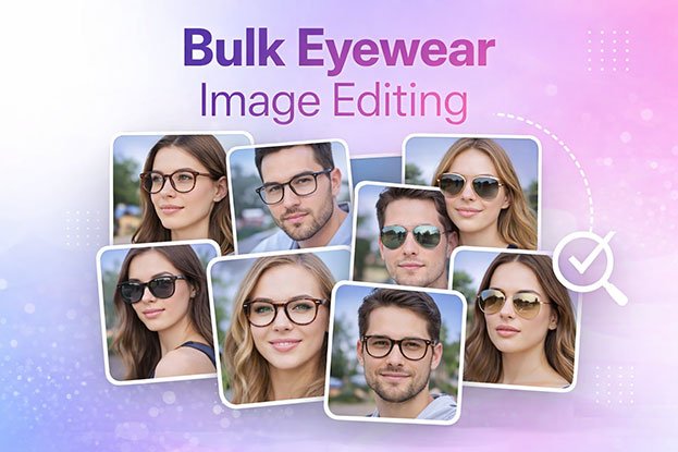 Bulk eyewear image editing