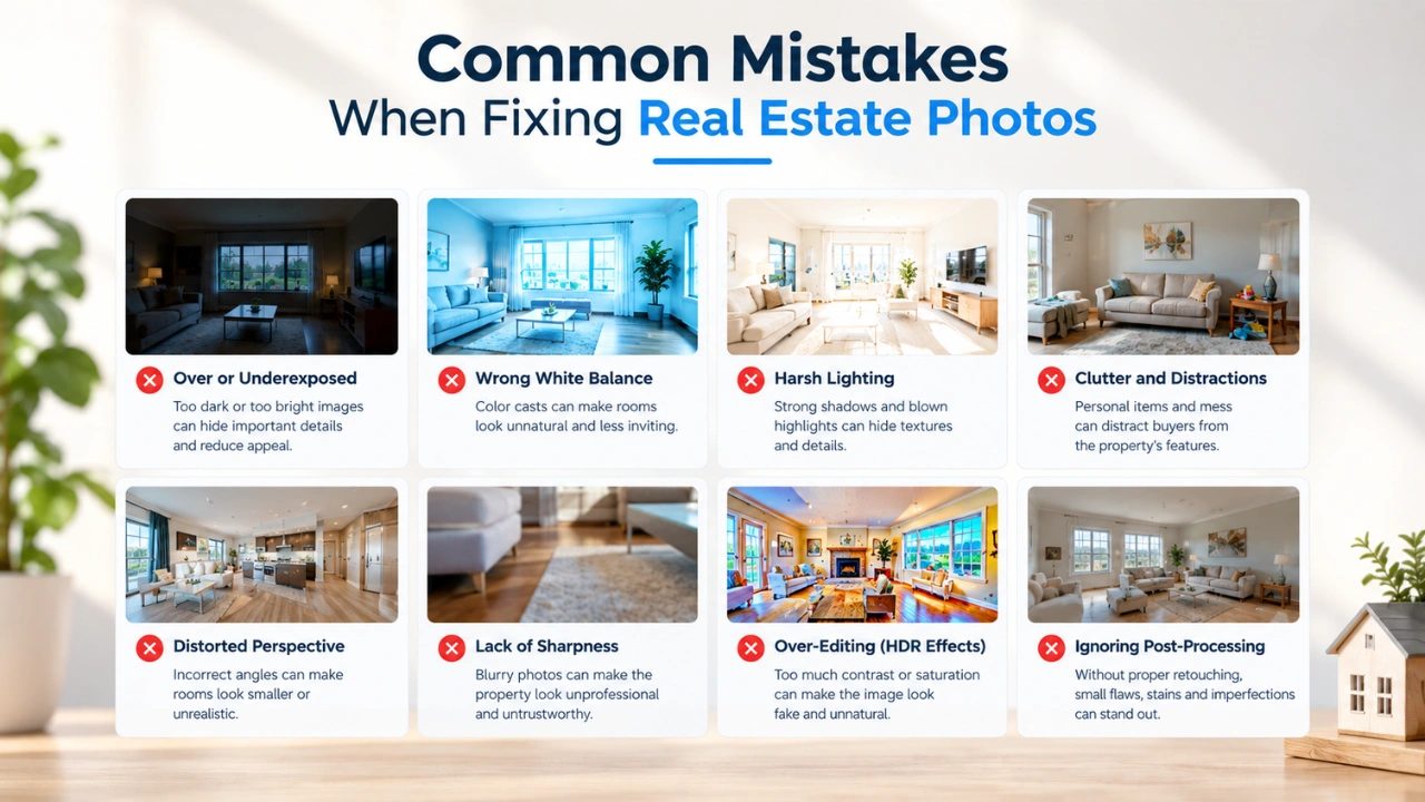 Common Mistakes When Fixing Real Estate Photos