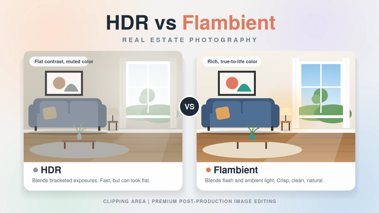HDR vs Flambient Real Estate Photography
