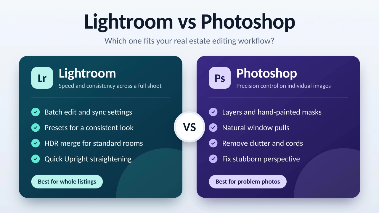 Lightroom vs Photoshop, Task by Task