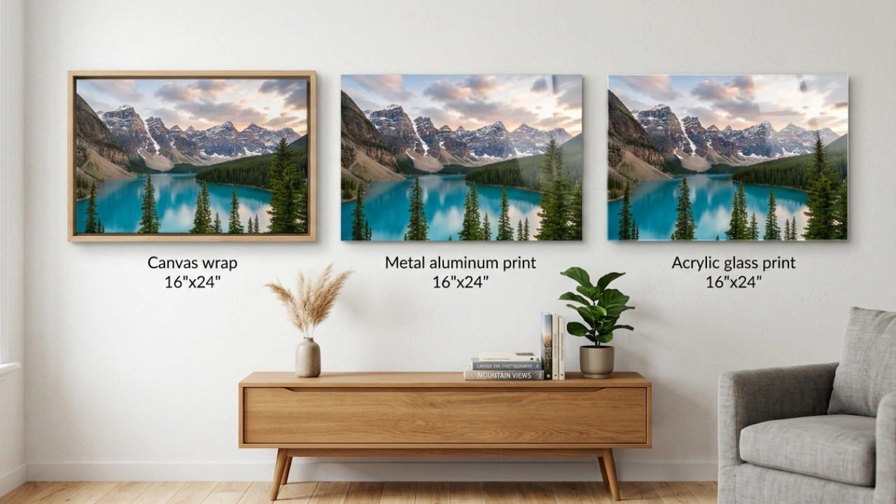 Paper vs Canvas vs Metal vs Acrylic Which Should You Choose