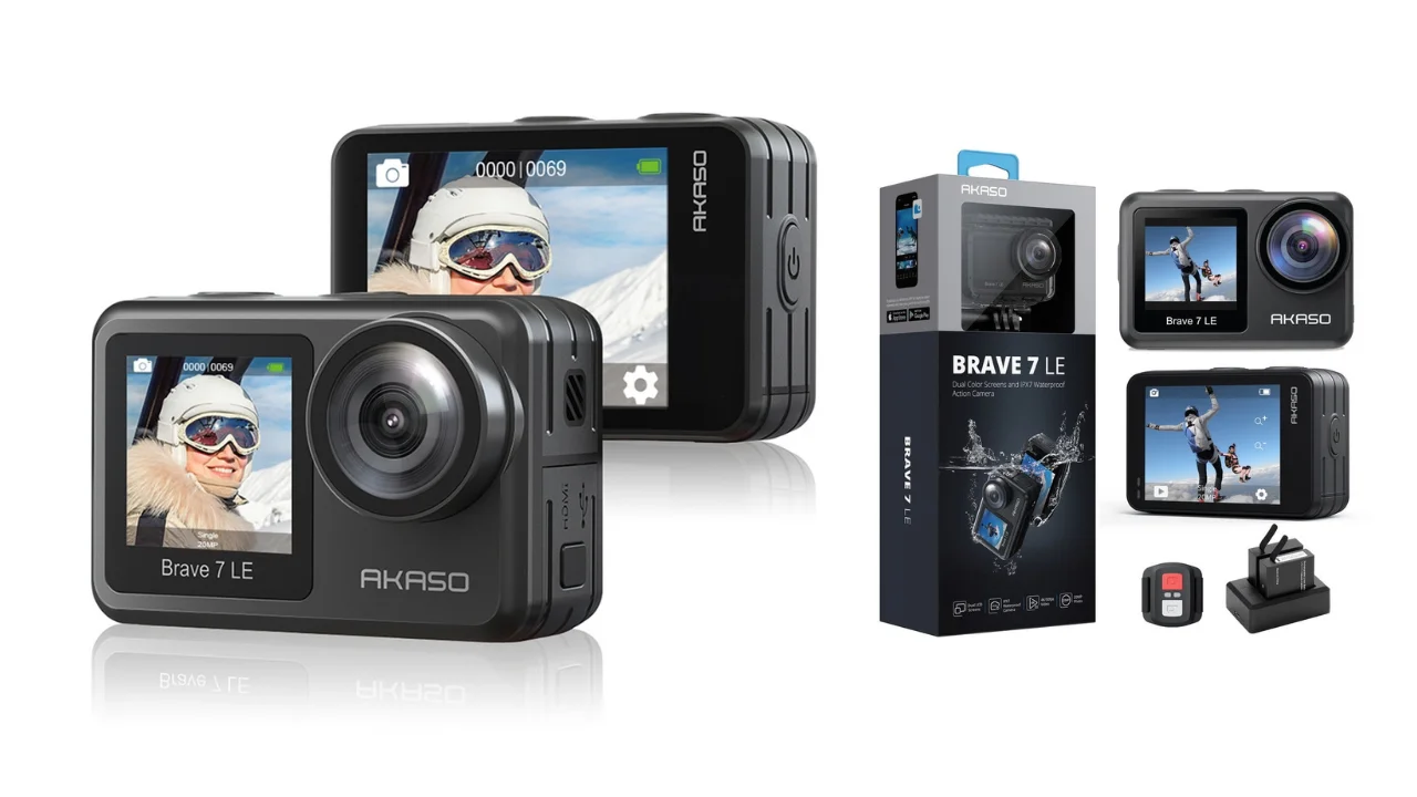 AKASO Brave 7 LE best dual-screen pick under $150